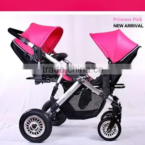 Twins Baby Stroller,single/double Baby Stroller Convertible,Single Stroller Footprint, Holds Double thumbnail-2