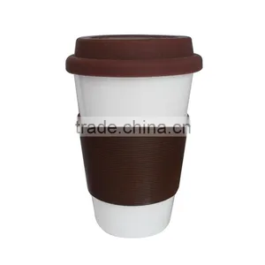 Promotional Ceramic Travel Mug Silicone Lid thumbnail-3