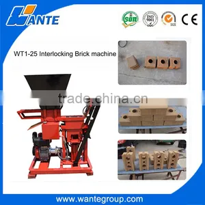 High Quality WT1-25 Soil Clay Interlocking Bricks Making Machine Production Line thumbnail-1