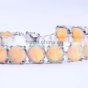 White Opal Stone 925 Sterling Silver Costume Jewelry Imported Bracelets China thumbnail-4