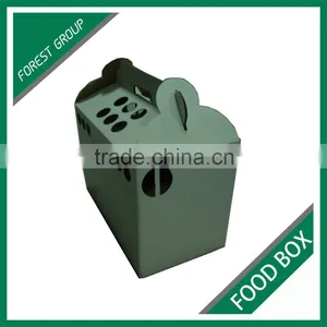 WHITE PLAIN CORRUGATED FOOD BOX FOR SHIPPING HAMBURGER WITH CUSTOM LOGO AND PRINT thumbnail-6