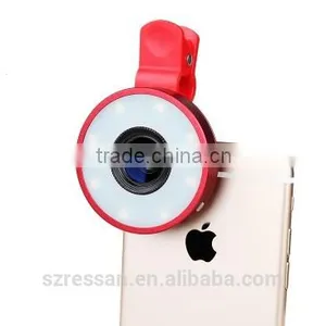 Universal Clip-On Selfie LED Light With Colored Filters And Camera Lens Kit For Smart Phones Tablets thumbnail-3