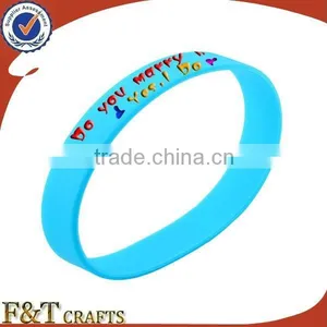 Fashion Souvenir Wedding Gift Custom Silicone Energy Bracelet With Printing Logo thumbnail-1