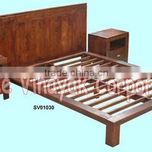 Wooden Indian Bed,wooden Furniture,bedroom Furniture,beds,sheesham Wood Furniture thumbnail-1