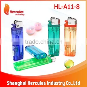 Cigarette Mini Flint Gas Lighter With Led Light HL-A11-8 thumbnail-1