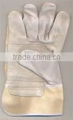 PURE CHROME CANVAS LEATHER DOUBLE PALM HAND GLOVES (SSS-0968) thumbnail-1