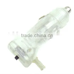 12v Transparent Car Cigarette Lighter Plug With Switch thumbnail-1