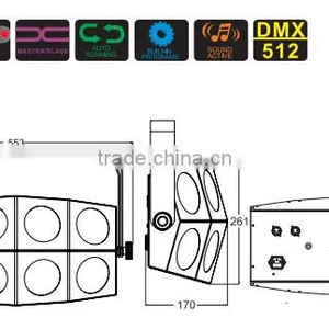 Wholesale 32x3W RGB DMX Blinder LED Laser DJ Lights thumbnail-3