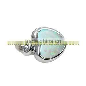 Silver Australian Solid Crystal Opal Jewelry KAJ257320-0 thumbnail-1