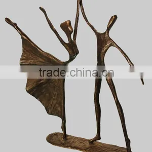 Metal Dancing Statue,Iron Casting Dancer Figures thumbnail-1