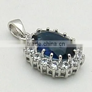 925 Silver Sappire CZ Ring Set Jewelry, Diana Ring, Kate Ring thumbnail-3