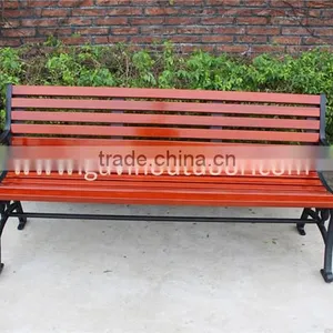 Cast Iron and Wood Garden Bench Outdoor thumbnail-2