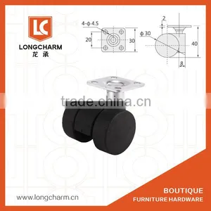 50mm Rubber Flat Castor Wheel With Plate From Guangzhou Hardware thumbnail-2