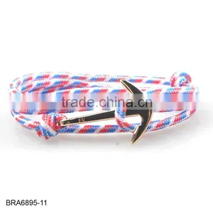 In Stock Navy Blue Rope Anchor Bracelet thumbnail-4