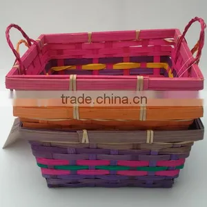 Colorful Bamboo Storage Basket thumbnail-3