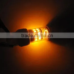 T20 48W W21W / 7443 SMD LED Light Bulbs Brake/Signal Lamp Amber thumbnail-2