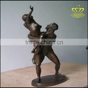 The European Indoor Bronze Sculpture Figures of Boys and Girls Dancing thumbnail-1