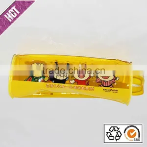 PVC Waterproof Cute Cartoon Stationery Bags PVC Student Small Cartoon Waterproof Zipper Pencil Bag thumbnail-1