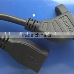 45 Degree Angle HDMIA Female With Screw to HDMIA Female Adapter Black Color Top Quality thumbnail-1