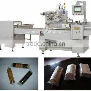 Automatic Single Row Biscuit/ Cookies on Edge Without Tray Flow Packing Machine thumbnail-1