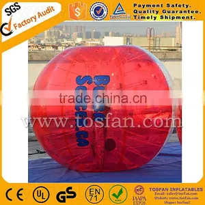 Kids Half Red Inflatable Body Zorb Ball With Logo Printing TB081 thumbnail-1
