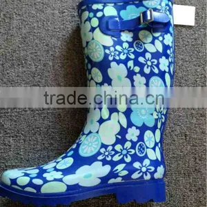 Colorful Printed Ladies Fashion Style Rain Boots Safety thumbnail-1