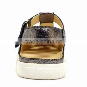 2016 Summer Beautiful Shiny Kids Closed Shoes Sandals With Flat Sole thumbnail-5