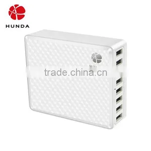 HUNDA 8in1 Intelligent Auto Detect HUNDA White Elegant Lines 60W 5V 8 Port USB Charger thumbnail-4