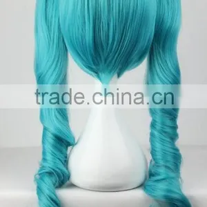 Women's Green Fashion Vocaloid-Miku Cosplay Anime Wig With Two Ponytails N455 thumbnail-3