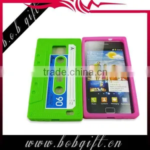 Silicone Audio Cassette Cases Wholesale for Galaxy s2 thumbnail-1