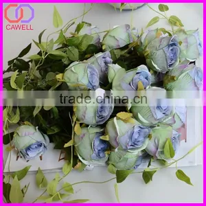 Cheap Silk Peach Rose Artificial Flower Manufacturer thumbnail-4