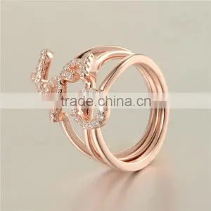 Fine Cheap Jewelry Rose Gold I Love You Ring For Women thumbnail-6