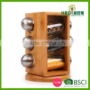 Hot New Products for 2016 Cheap and Modern Kitchen Bamboo Spice Rack Set thumbnail-1