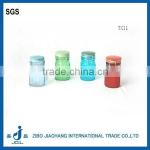 2016 Crystal Mini Colored Glass Spice Jar With Glass Clamp Lid thumbnail-1