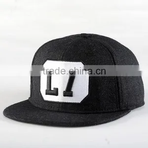 Wholesale Flat Brim 100%acrylic 6 Panel Snapback Custom thumbnail-2
