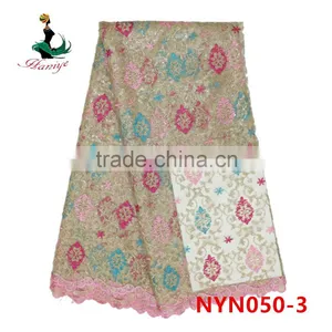 2016 Haniye African Comfortable Net Lace Tulle Lace Fabric for Wedding Dresses/NYN50 thumbnail-1