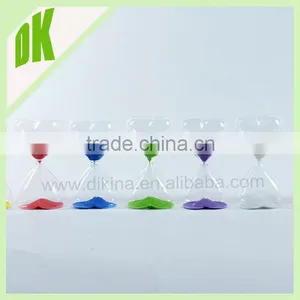 Colored Sand Timer Hour Glass Bottles Chrms // Wholesale Custom Twisted Glass Black Sand Timer thumbnail-1