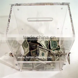 Acrylic Fundraising Collection Boxes With Enraved Words thumbnail-3