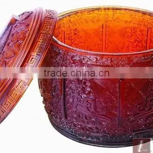 Amber Pattern Big Glass Candy Holder thumbnail-1