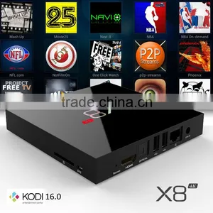 X8 4K Amlogic 8726 m8 Quad Core TV Box With 5.0GHZ Wifi Frequency thumbnail-2