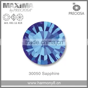 Original PRECIOSA MC Chaton Maxima, Sapphire Point Back Rhinetsone thumbnail-1