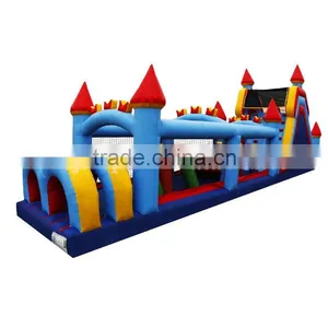 Children Inflatable Castle Obstacle Course Challenge Bouncy Zone thumbnail-1