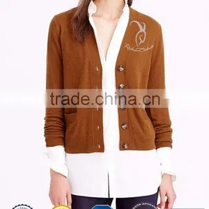 New Women's Knitted 2015 Ladies Long Sleeve Cashmere Cardigan thumbnail-1