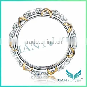 Synthetic Diamond Jewellery Wedding Rings 9 Hearts & Flower VVS1 E-F Round Cut Moissanite Diamond Women Rings Price thumbnail-4