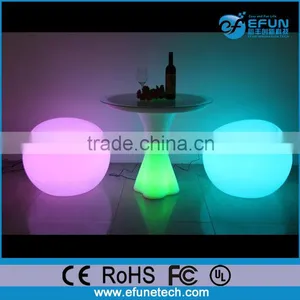 Waterproof Led Glowing Sofa Chair,plastic Illuminated Hotel Cocktail Chairs and Tables thumbnail-1