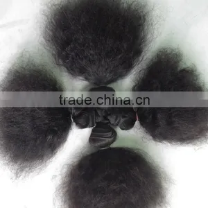 12 Inch Full Cuticle Afro Kinky Curly100% Unprocessed Virgin Brazilian Human Hair Extension thumbnail-1