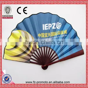 Popular OEM Avalible Gift Bamboo Craft Fan With Custom Printing and Logo thumbnail-1