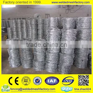 Cheap Galvanized /PVC Coated Double Twist Barbed Wire thumbnail-3
