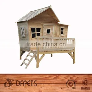 Natural Color Children Outdoor Playhouse DFP007 thumbnail-1
