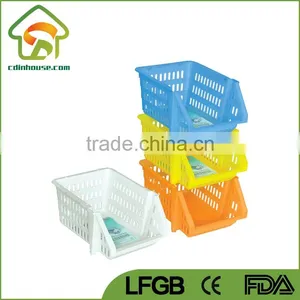 Plastic Stacking Vegetable Food Kitchen Storage Rack Stand Basket thumbnail-3
